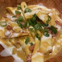 Cheesy fries were ok    at Pythagoras Conscious Food Philosophy in Houston