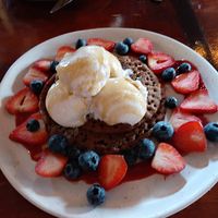 Buckwheat pancakes at motherduck in Goolwa