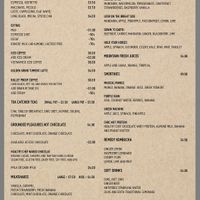 Drinks menu  at motherduck in Goolwa