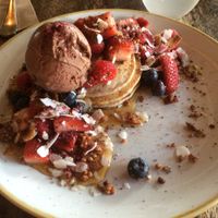 Buckwheat pancakes at motherduck in Goolwa