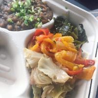 Sides plate at Sassy's Vegetarian Soul Food in Austin