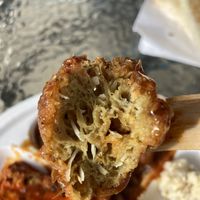 Chicon Nugget interior at Sassy's Vegetarian Soul Food in Austin