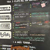 Menu of the day  at Ecoconscient in Vilanova I La Geltru