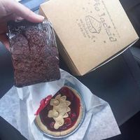Mini cherry pie and brownie at Pie Jacked in Round Rock