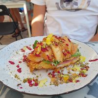 Vegetarian croissant at Kat's Kitchen Brunch Club in Split