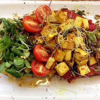 Rainbow hummus toast at Kat's Kitchen Brunch Club in Split