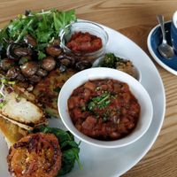 The big vegan breakfast - tasty and filling, excellent. at Foundation Cafe in Christchurch