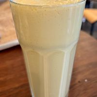 ‘Sunny’ smoothie (all their smoothies are ‘plant-based’ now )  at Foundation Cafe in Christchurch