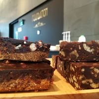 Raw snickers and nutty fudge  at Foundation Cafe in Christchurch