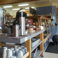 area of self-service  at Alpine Bakery in Whitehorse