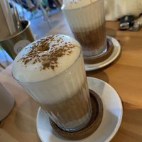 Soy latte macchiatos (wasn’t very good unfortunately)  at Bali Food & Drinks in Leiria