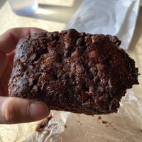 Gluten free, vegan chocolate chip brownie  at Drunken Monkey Coffee Bar in Orlando