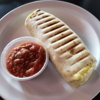 Vegan breakfast wrap with tofu scramble. at Drunken Monkey Coffee Bar in Orlando