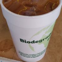 Coffee with condensed vegan milk, plus shot of espresso at Drunken Monkey Coffee Bar in Orlando