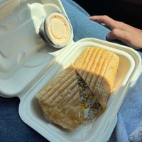 jambalaya wrap at Drunken Monkey Coffee Bar in Orlando