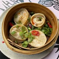 Tofu & kimchi dumplings  at Don's Noodle Shop in Tilburg