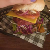 Vegan cheeseburger at Good Thanks in Darwin
