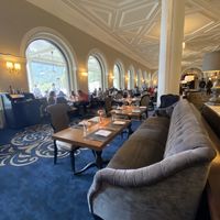 Indoor seating  at Lakeview Lounge in Lake Louise