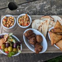Indian veg platter at The Old Lodge in Stroud
