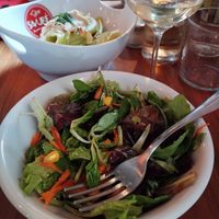 Mixed salad and pasta with zucchini sauce. at Savurè in Turin