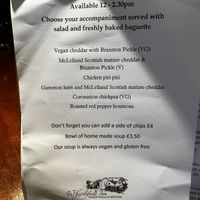 Lunch menu  at Whistlefield Inn in Dunoon