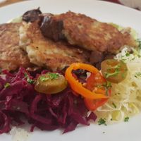 Potato pancakes at The Sly Fox in Edinburgh