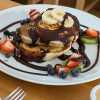 Breakfast pancakes at The Sly Fox in Edinburgh