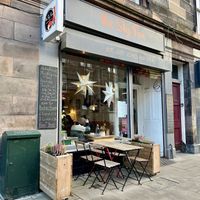Exterior of cafe  #Veganuary at The Sly Fox in Edinburgh