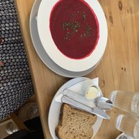 Soup of the day & bread (gf)  at The Sly Fox in Edinburgh