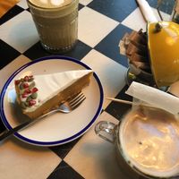 ottime bevande vegetali e strepitosa torta alla zucca   at KIRAS - Pylimo in Vilnius