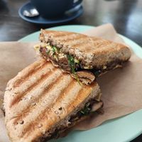 Panini with mushrooms and cheese at KIRAS - Pylimo in Vilnius