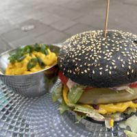 Impressive burger at Byczyn in Poznan