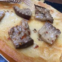 Cecina with aubergine   at Mickey's Cecineria in Pisa