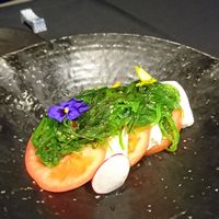 Tofu and tomato salad at Ginza Miyako in Adelaide