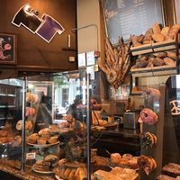 vegan and regular baked goods at LA Cafe in Los Angeles