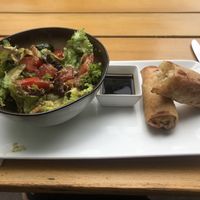Vegan Springrolls at Café Tinki in Neuss