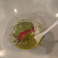 Mango matcha chia pudding  at Bluestone Lane in San Francisco