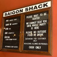 Wall menu  at Saigon Shack in New York City