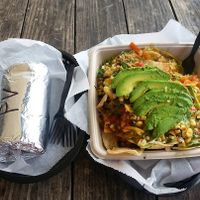 Vegan burrito and bowl at Freebirds World Burrito  - S Lamar Blvd in Austin