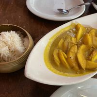 Mango Almond Plantain Curry at Malabar Restaurant in Santa Cruz