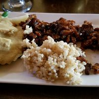 tempeh la la at Malabar Restaurant in Santa Cruz