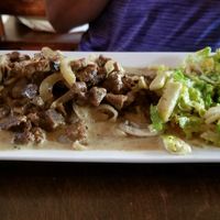 steak diane at Malabar Restaurant in Santa Cruz