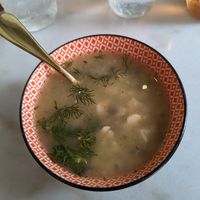 Chicken with orzo at Mandy's in Montreal