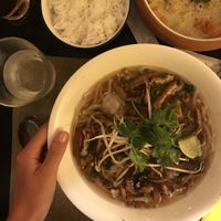 Tofu and vegetable pho with rice noodles and coriander!  at VIET KITCHEN in Barcelona