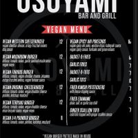 Most current menu as of 26SEP2023  at Osoyami Bar and Grill in Honolulu