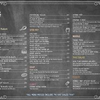 Normal menu 2 at HydeOut Bar & Kitchen in Koh Phangan