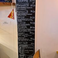 Actual menu 22.07.20 at Vinci's Pizza in Napier