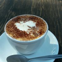 Cappuccino with oatmilk at Freestate in Terrigal