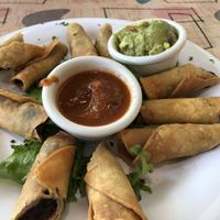 Great starter of bean filled mini fried tacos at Saturn Cafe in Santa Cruz