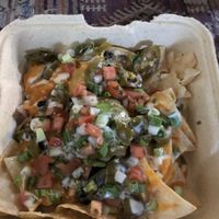 Vegan nachos half order at Saturn Cafe in Santa Cruz